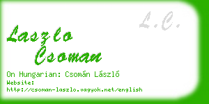 laszlo csoman business card